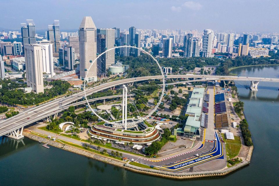 Luftansicht von Singapur