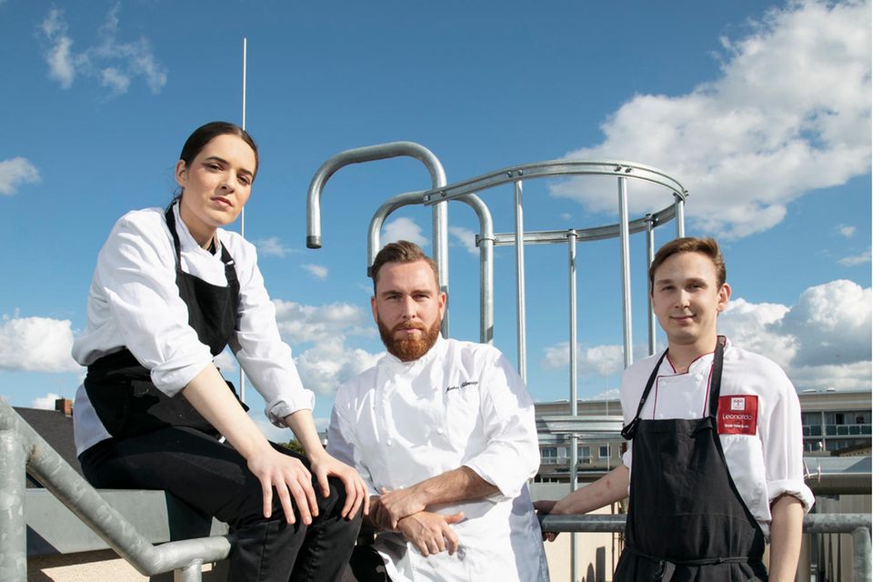 Die Köche Stella Nagel, Markus Silbernagel und Jannik Brunzel (v. l.)