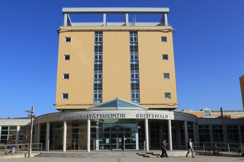 Blick auf das Universitätsklinikum in Greifswald