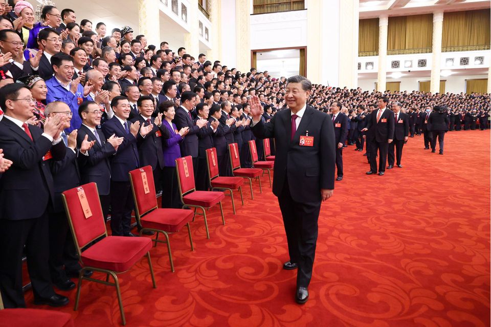 Das chinesische Staatsoberhaupt Xi Jinping beim KP-Parteitag am vergangenen Wochenende