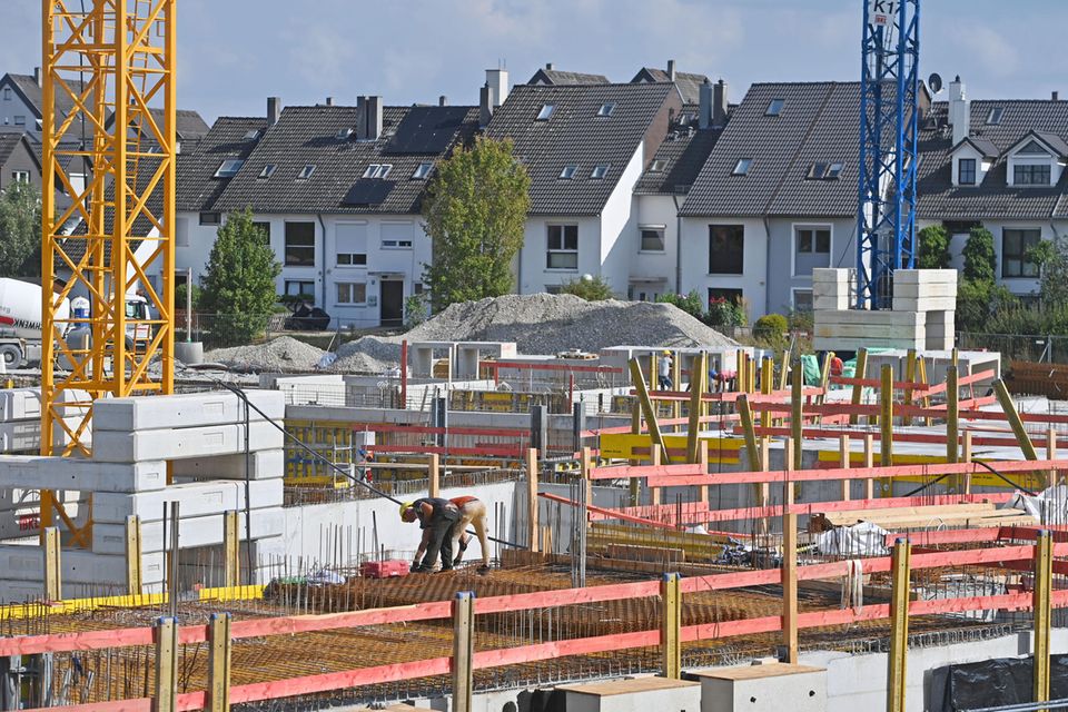 Ein Baugebiet mit Eigentumswohnungen