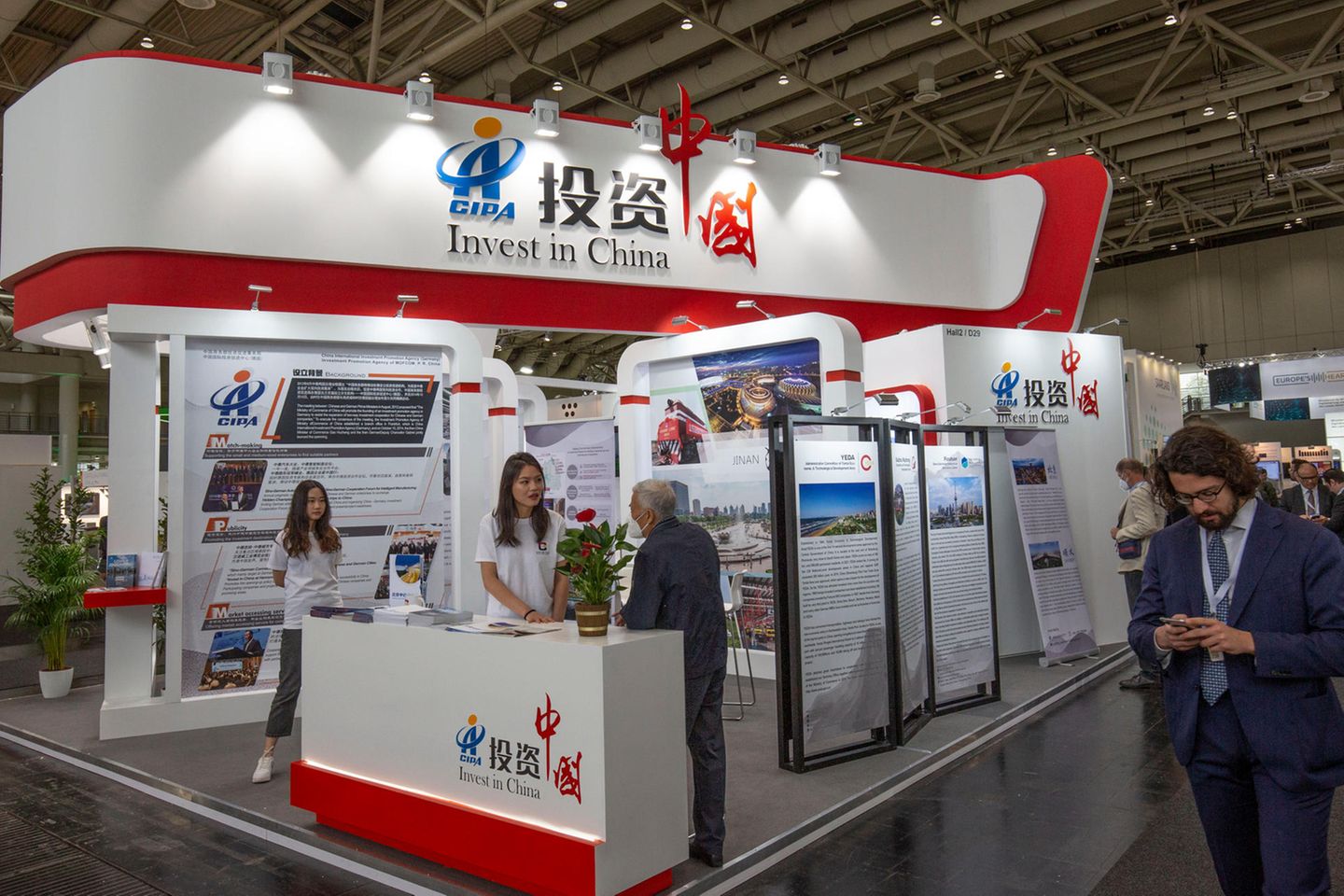 Ein chinesischer Messestand in Hannover