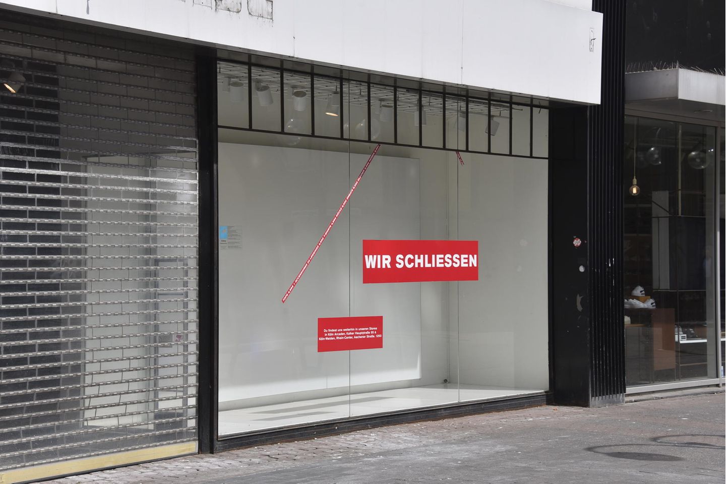 Leeres Ladenlokal in der Kölner Innenstadt