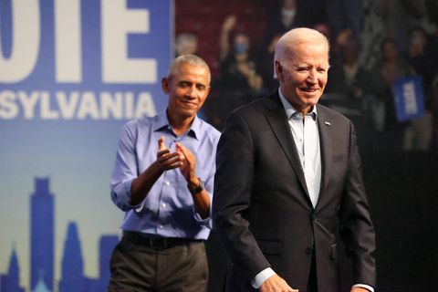 Im Swing State Pennsylvania bekam US-Präsident Joe Biden für die Zwischenzahlen prominente Unterstützung von Ex-Präsident Barack Obama