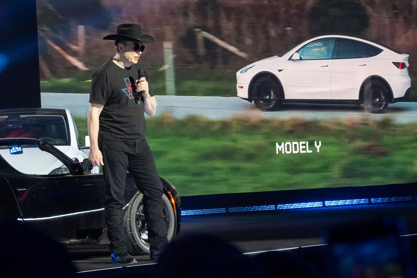 Tesla-Boss Elon Musk im April in der Gigafactory in Austin, Texas