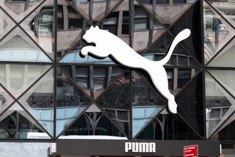 Puma-Logo an einem Geschäft in New York