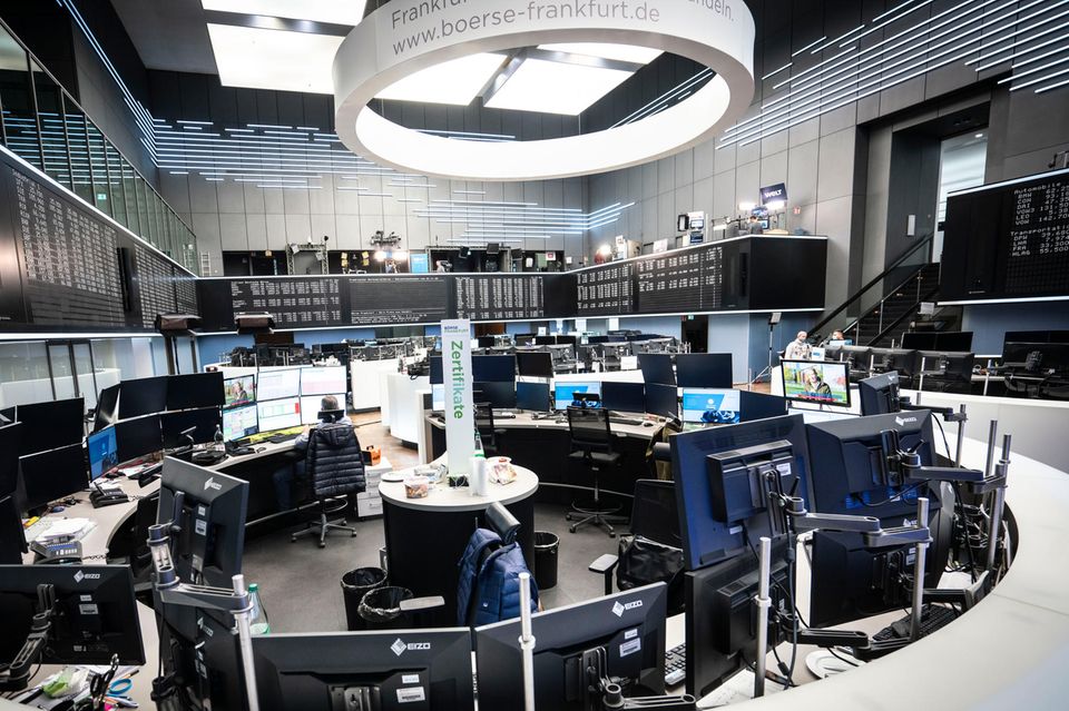Blick in den Handelssaal der Frankfurter Börse