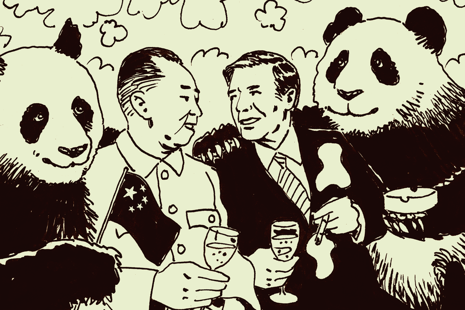 Hua Guofeng, Helmut Schmidt und zwei flauschige Diplomaten
