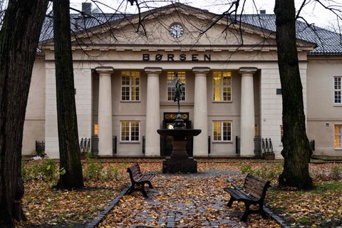 Herbstliche Stimmung an der Osloer Börse