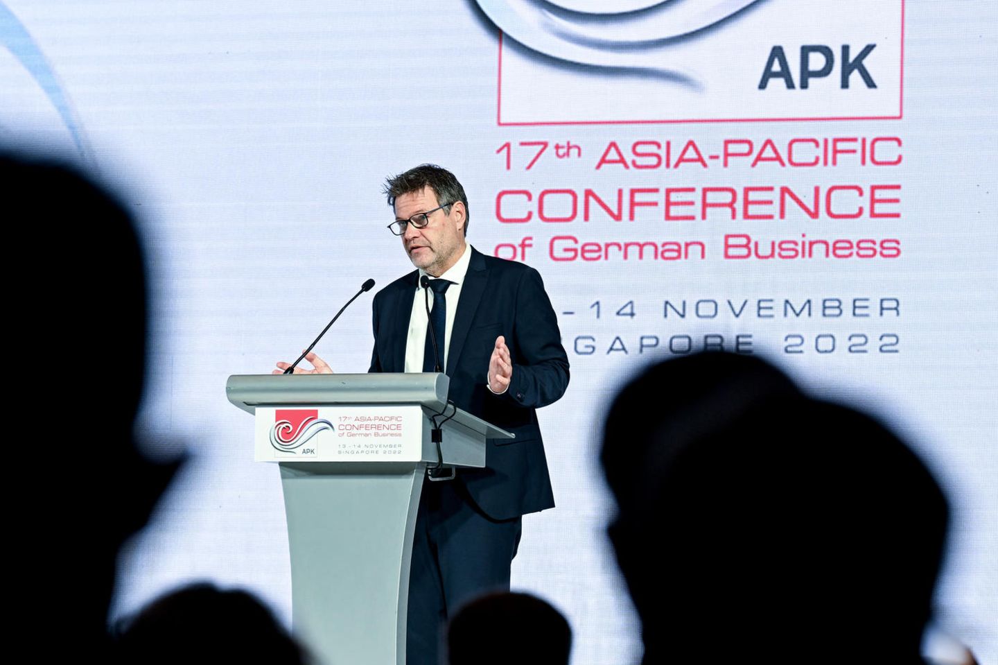 Wirtschaftsminister Habeck in Singapur: Sein Haus strebt ein Decoupling von China an