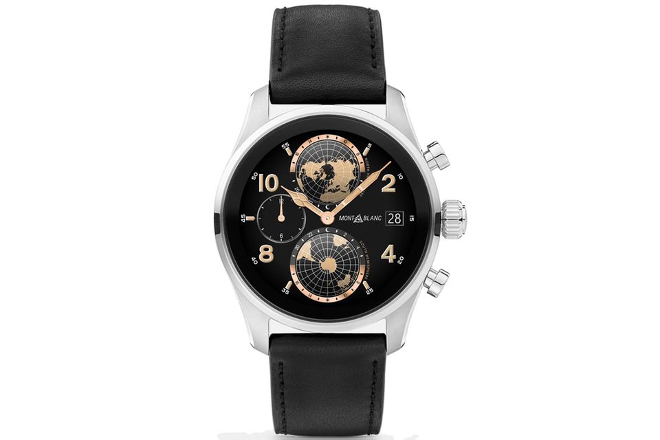 Summit 3 Smartwatch – Titan  WAS DIESE UHR BESONDERS AUSZEICHNET: Die mittlerweile dritte Smartwatch der Maison verfügt über eine längere Akkulaufzeit, ein verfeinertes, an den Automatikuhren orientiertes Gehäusedesign aus handgebürstetem Titan, exklusive Zifferblätter wie das des Analogmodells „Geosphere“. Ebenfalls an Bord: etliche Fitness- und Wellness-Sensoren.  BASISDATEN (AUSZUG): Wear OS by Google 3.0 (Betriebssystem), Titan (Gehäuse), Display-Auflösung 416 x 416 Pixel, 42 mm Durchmesser, wasserdicht bis 50 m, Batterieleistung: k.A., Speicher 8 GB. PREIS: 1.250 Euro. 