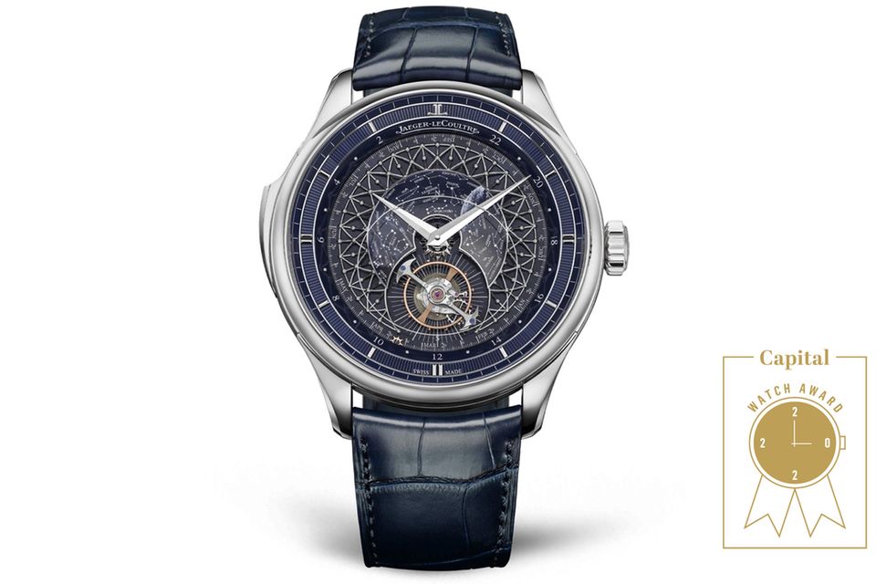 Master Hybris Artistica Calibre 945 Atomium  WAS DIESE UHR BESONDERS AUSZEICHNET: Diese Uhr mit geradezu astronomischen Komplikationen zeigt die verstreichende Sternzeit an, also die Rotationsdauer der Erde. Auch ein Klangwerk ist integriert. Auf dem Zifferblatt ist der Echtzeit-Nachthimmel des Vallée de Joux zu sehen, die Heimatregion der Marke.   BASISDATEN (AUSZUG): Kosmotourbillon-Kaliber 945 (Werk), Weißgold (Gehäuse), Zifferblatt: Sternkarte aus Grisaille-Email und filigranes silbernes Metall, 45 mm Durchmesser, wasserdicht bis 50 m, 40 Stunden Gangreserve.   PREIS: 560.000 Euro, limitiert auf fünf Exemplare.