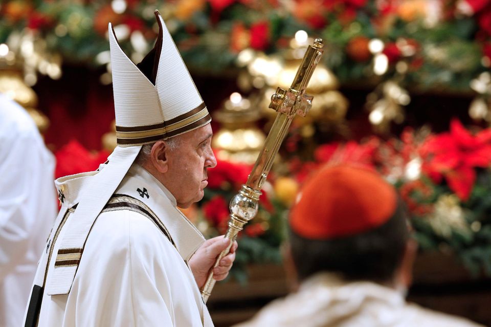 Papst Franziskus bei der Weihnachtsmesse im Vatikan