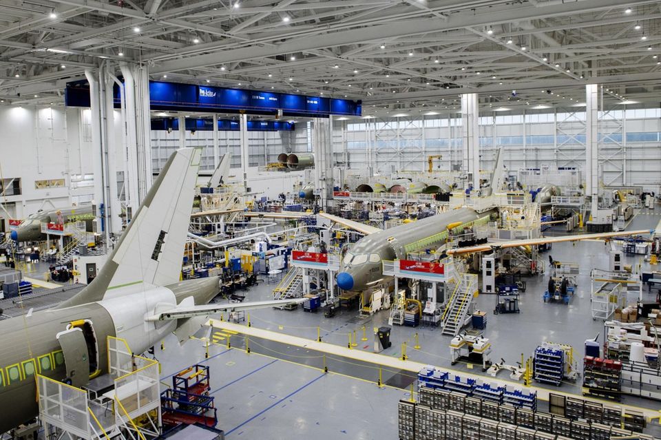 Flugzeugproduktion bei Airbus in Kanada