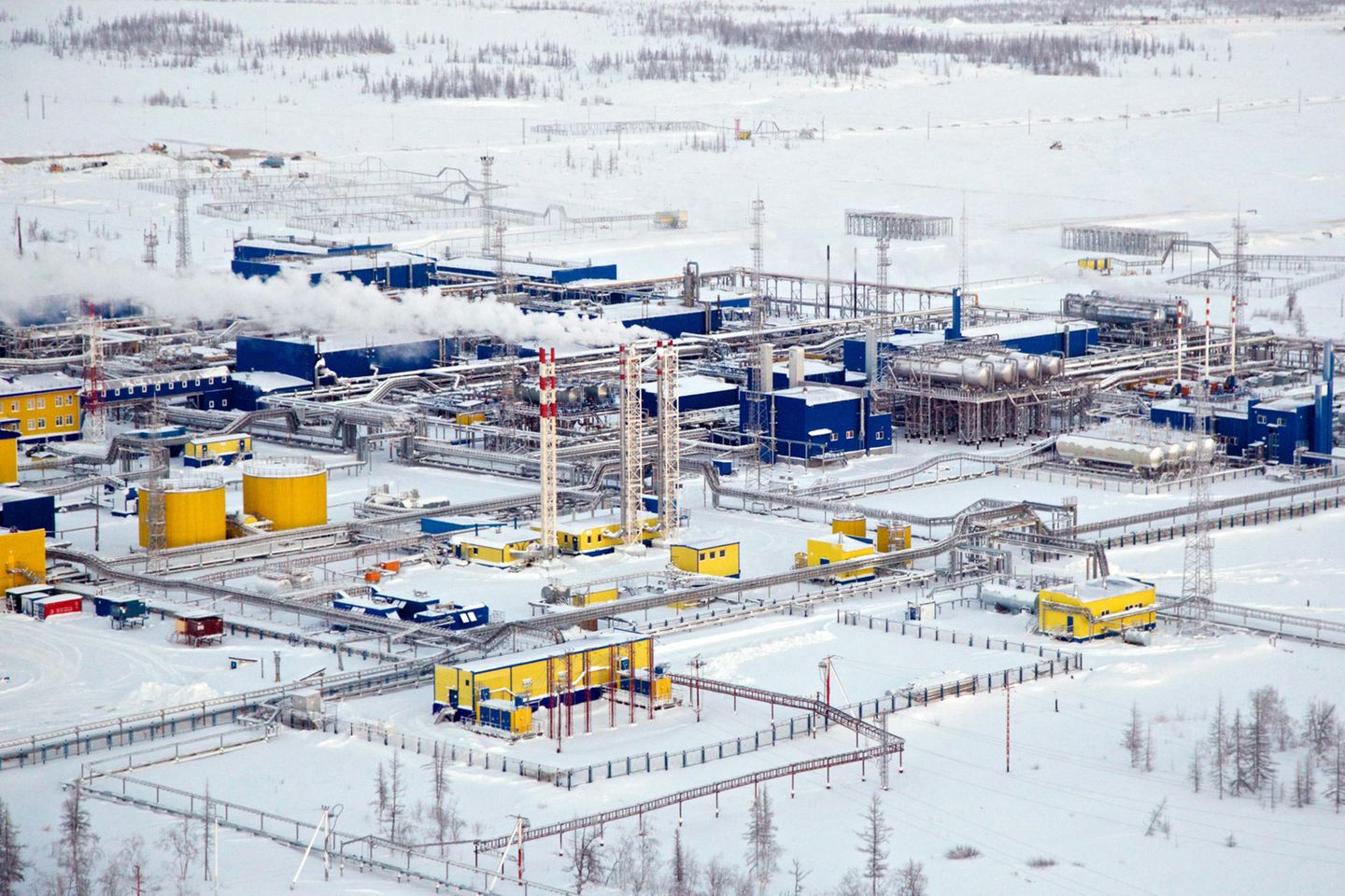 Anlage von Achimgaz, einem russischen Wintershall-Joint-Venture, im sibirischen Nowy Urengoi