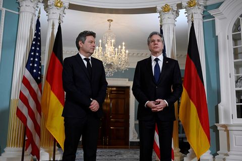 Der deutsche Wirtschaftsminister Robert Habeck ist bei seinem USA-Besuch auch auf Außenminister Antony Blinken getroffen