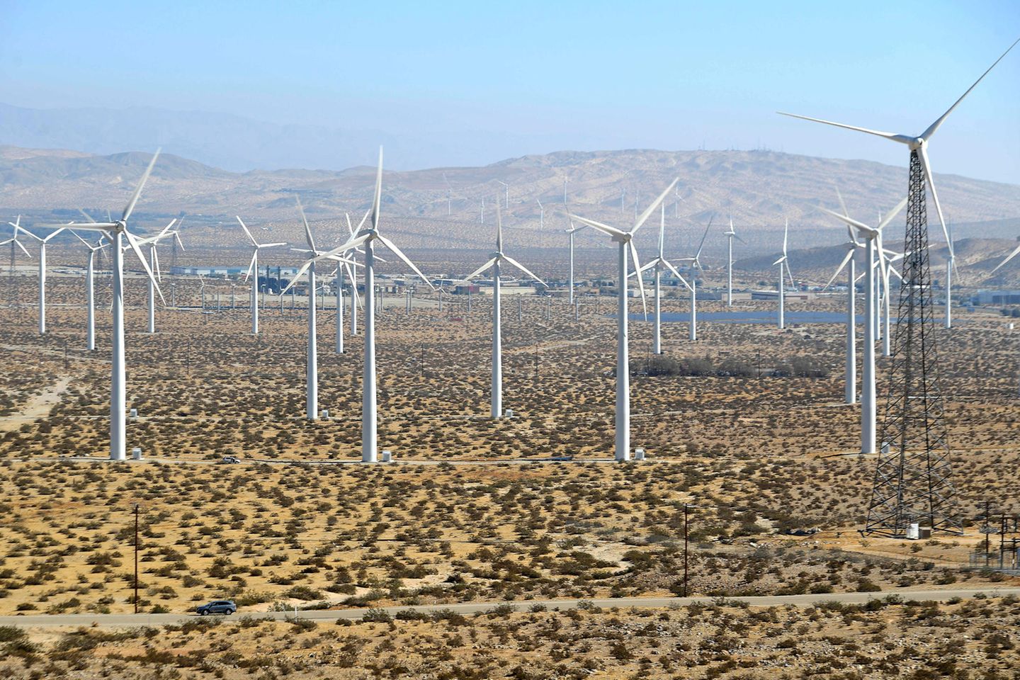 Windpark im kalifornischen Palm Springs