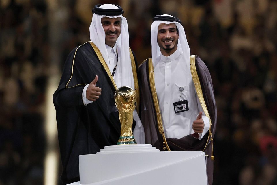 Emir of Qatar Sheikh Tamim bin Hamad Al Thani und Sheikh Jassim Bin Hamad Al Thani bei der WM 2022