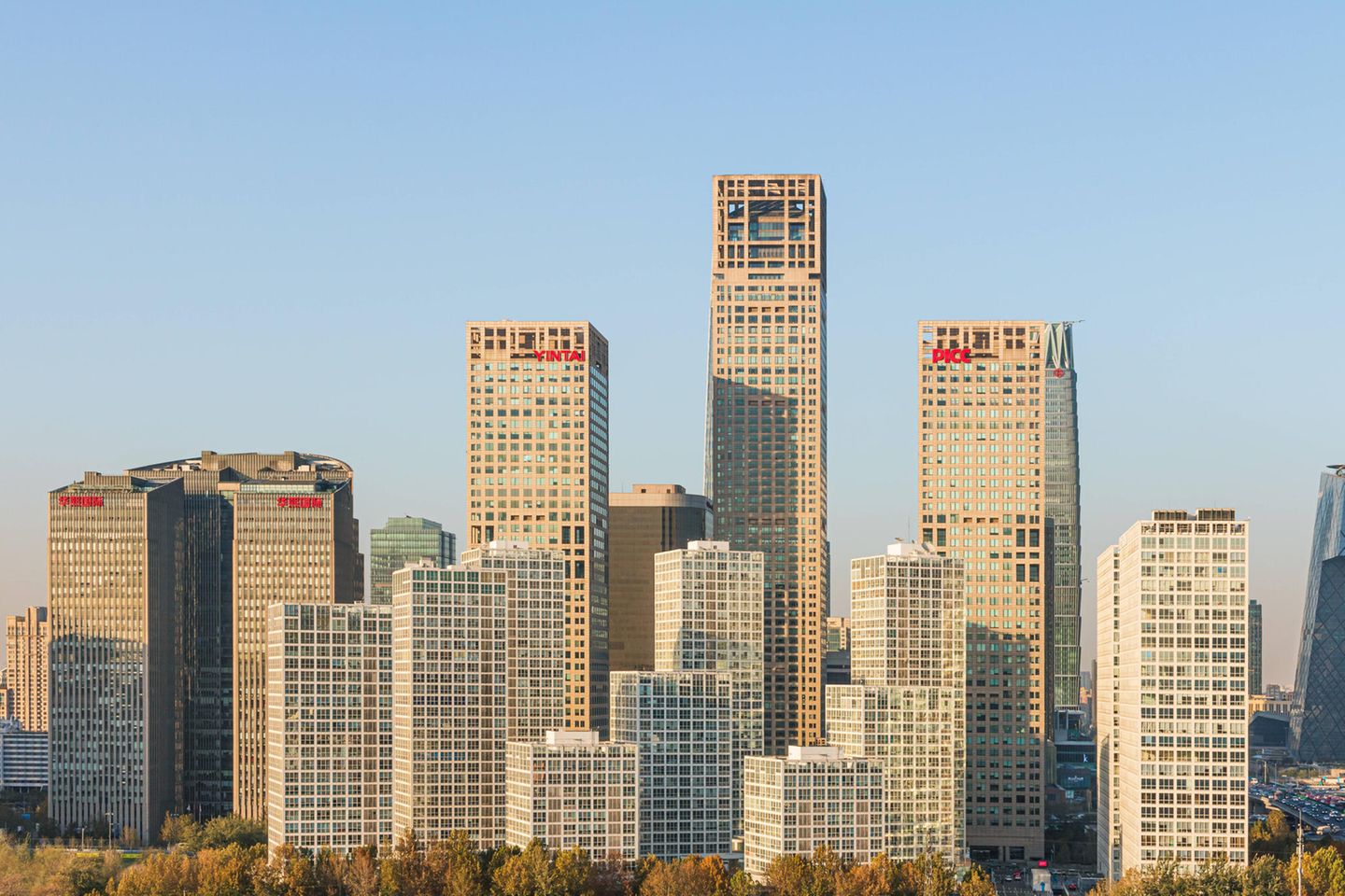 Ein Geschäftsviertel in Peking 