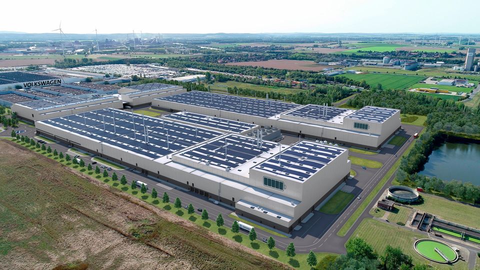 So soll die Gigafabrik nach der Fertigstellung aussehen