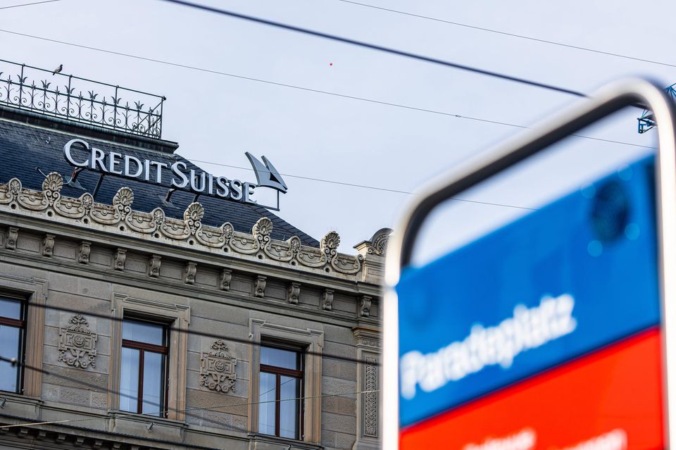 Der Hauptsitz der Schweizer Großbank Credit Suisse beim Zürcher Paradeplatz