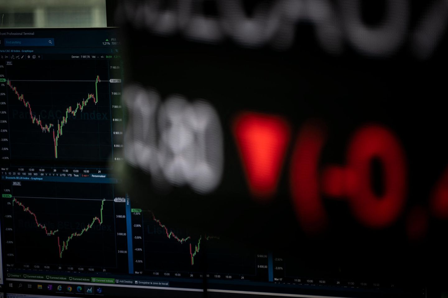 Börsenkurse an der Euronext in Paris: Anlegerinnen und Anleger brauchen derzeit gute Nerven