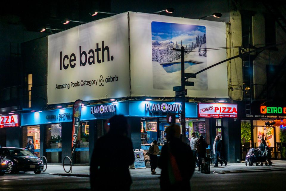Airbnb-Werbung in New York