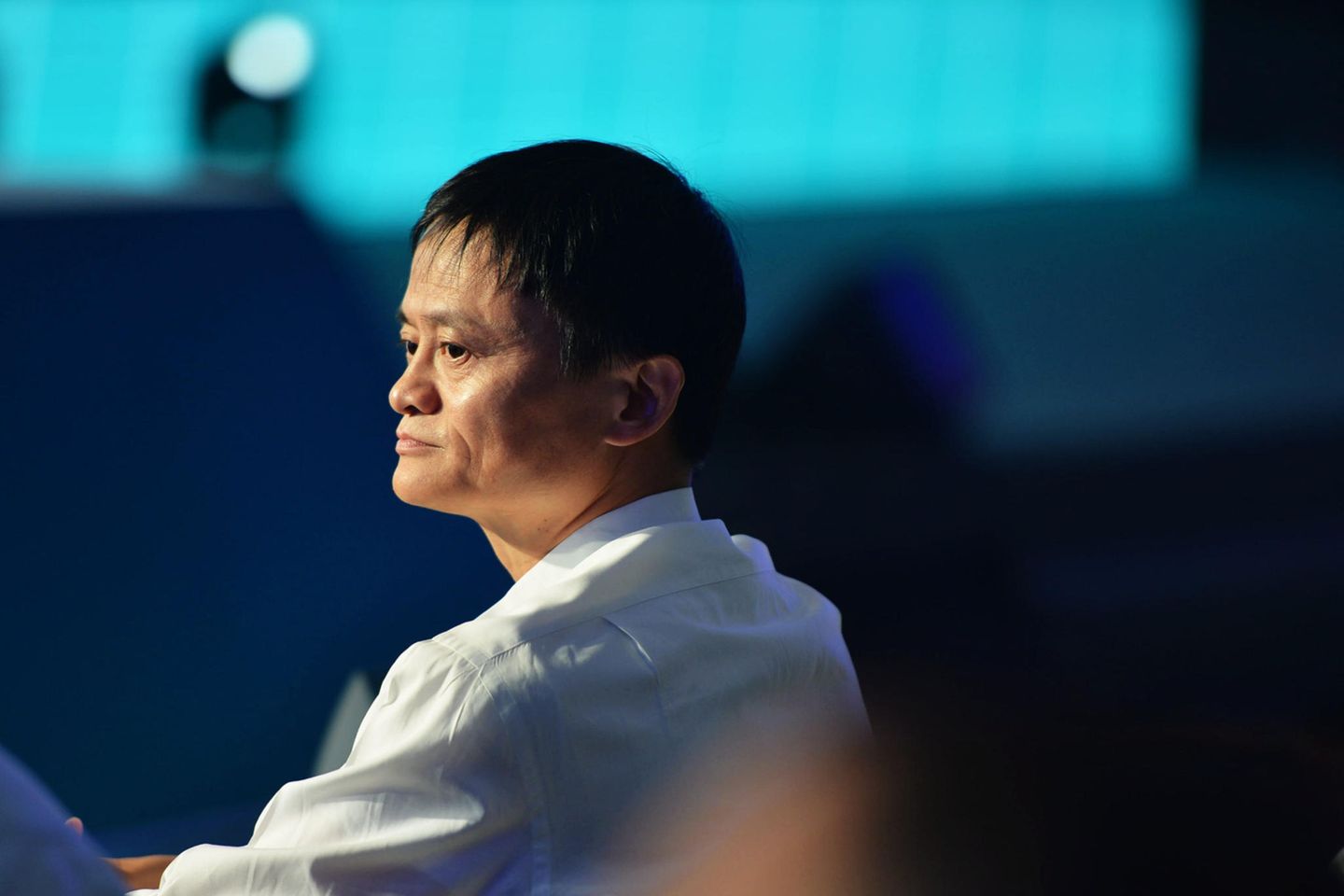 Jack Ma 2017 auf einer Konferenz in Hangzhou
