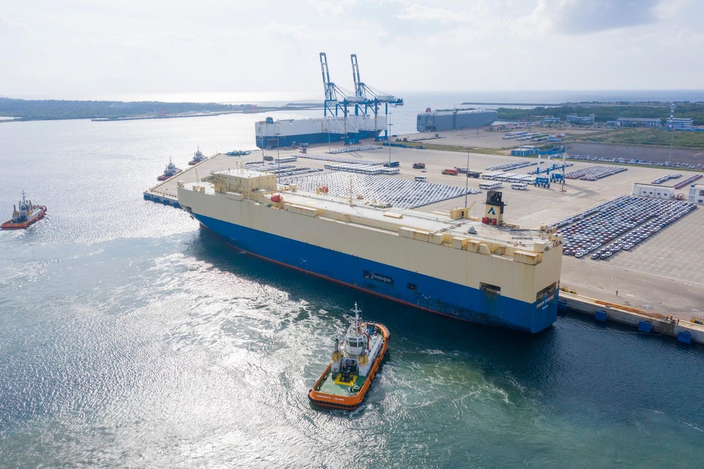 Der Hafen Hambantota auf Sri Lanka. China organisierte den Bau praktisch im Alleingang, dafür musste der Inselstaat ihn für 99 Jahre an das Reich der Mitte verpachten