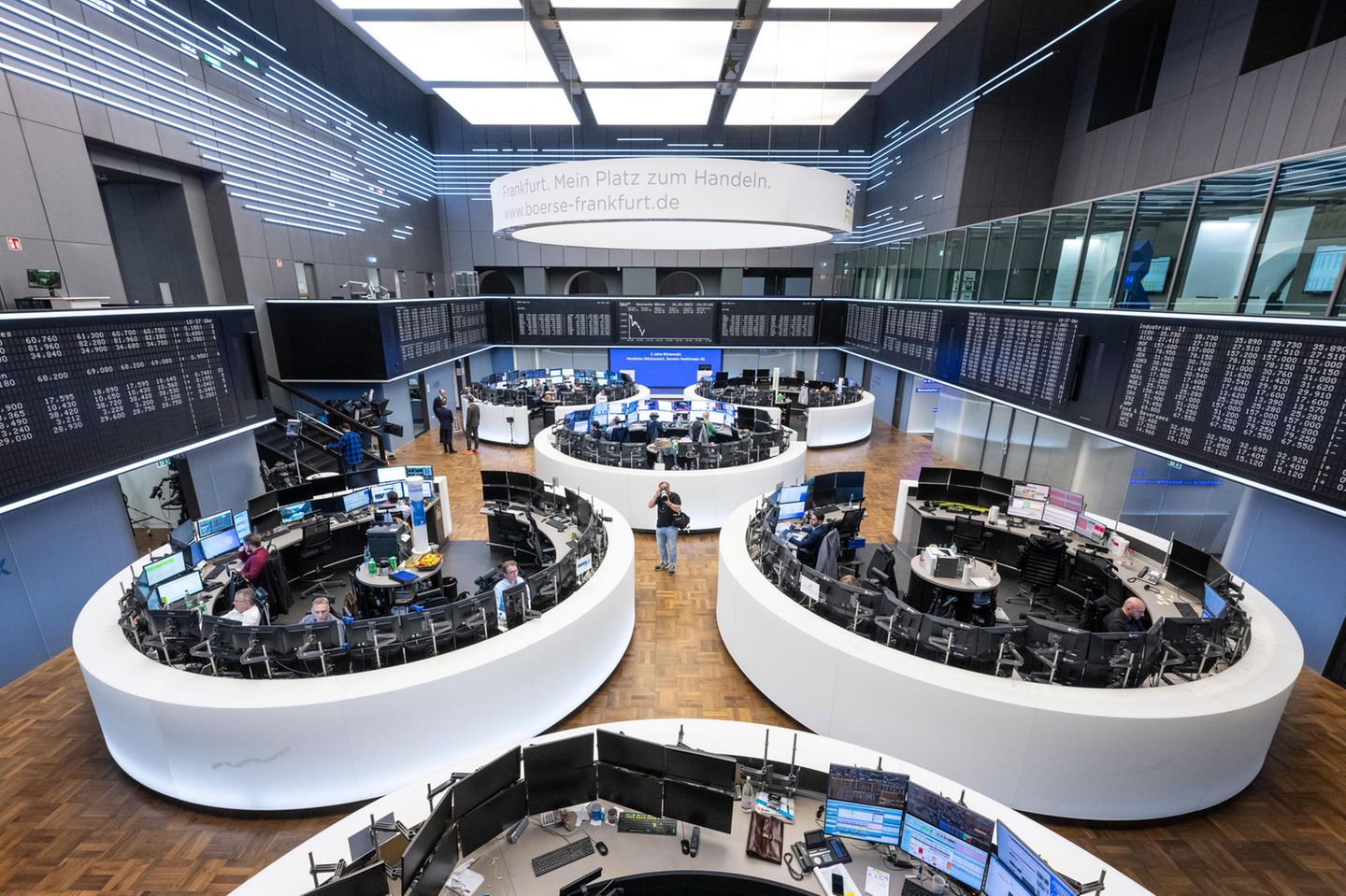 Blick in den Handelssaal der Frankfurter Börse