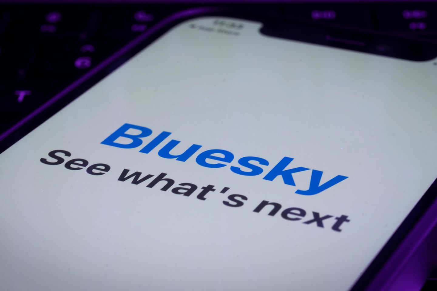 Startseite der App Bluesky Social