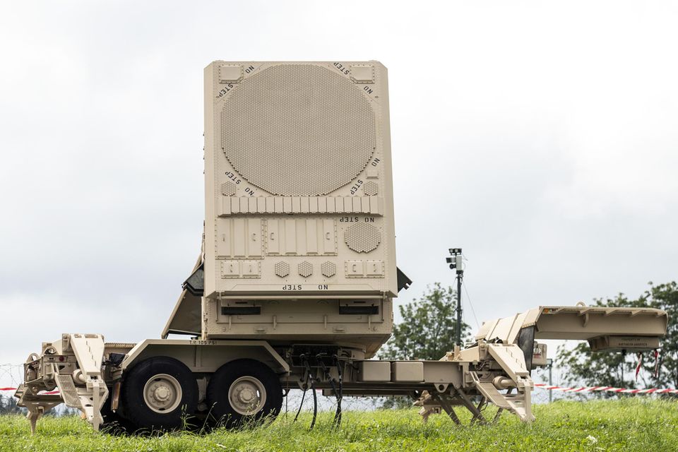 Radar des Patriot Luftabwehrsystems des amerikanischen Herstellers Raytheon