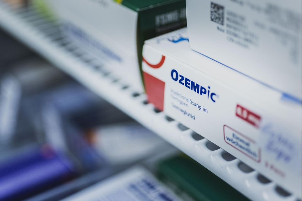 Packung Ozempic aufgenommen in einer Apotheke