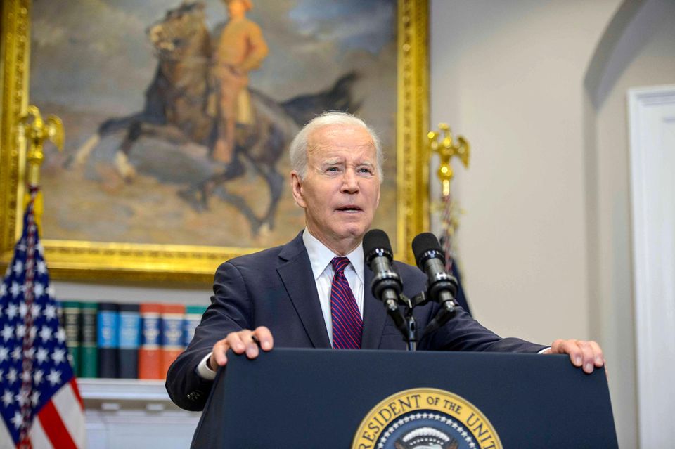 US-Präsident Biden spricht zur Presse
