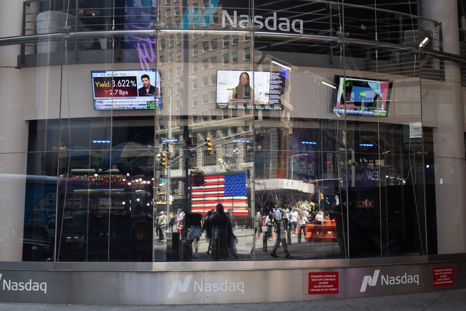 Blick auf die Computerbörse Nasdaq in New York