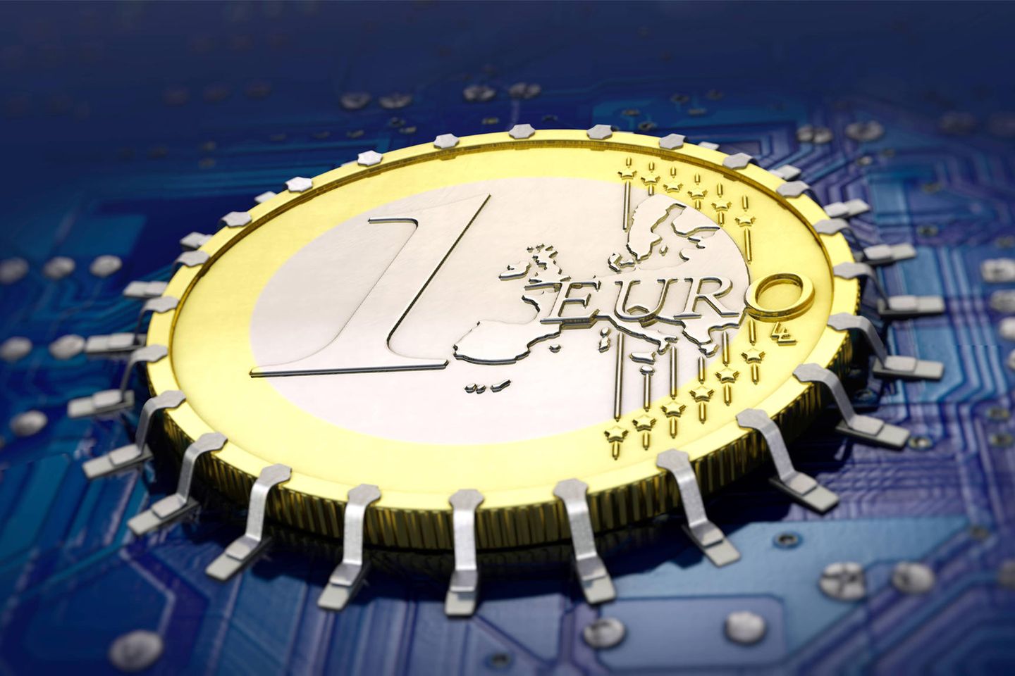 Symbolbild digitaler Euro