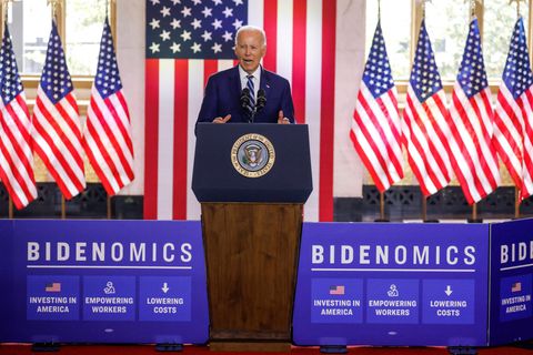 US-Präsident Joe Biden stellte am Mittwoch sein ökonomisches Konzept der Bidenomics vor
