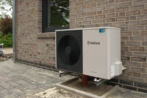 Einfamilienhaus mit Wärmepumpe der Firma Vaillant