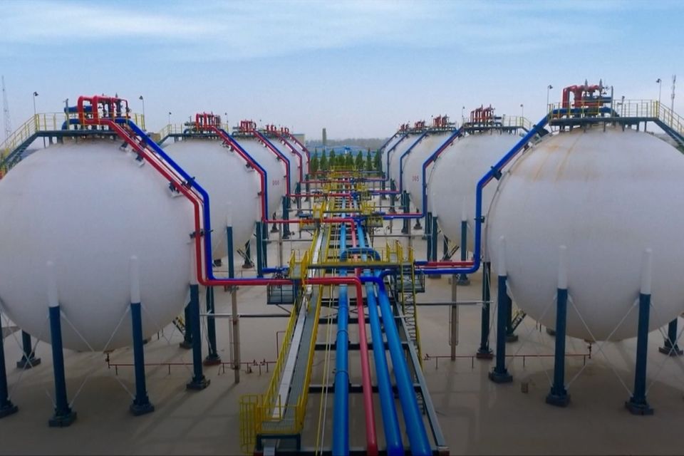 Das Solar-Wasserstoff-Kraftwerk in Xinjiang, China
