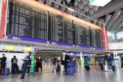 Abflughalle am Frankfurter Flughafen