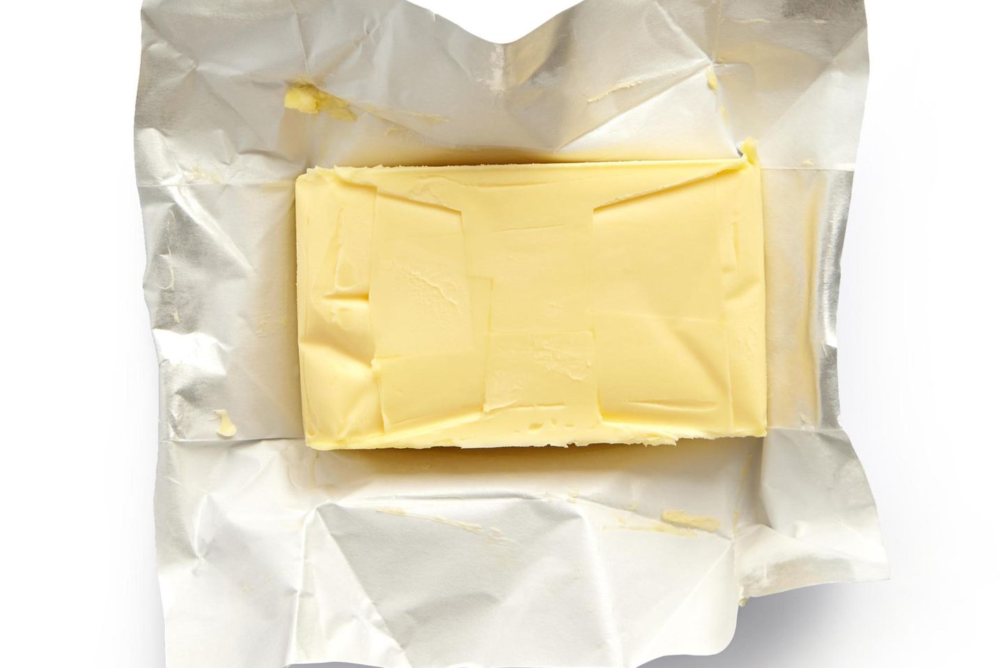 Ein offenes Butterpäckchen