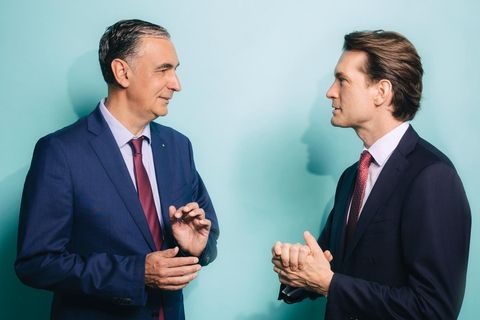 Gerd Häcker (links) ist beim Thema ETF tendenziell skeptisch, Titus Schlösser findet sie zum Einstieg super