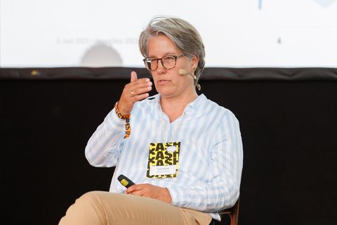 Tanja Birkholz, Vorstandsvorsitzende der Schufa, Anfang Juni auf der Republica-Konferenz in Berlin