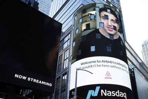 Börsengang von Airbnb an der Nasdaq im Jahr 2020: Der IPO der Online-Buchungsplattform soll als Vorbild für deutsche Start-up-Gründer dienen