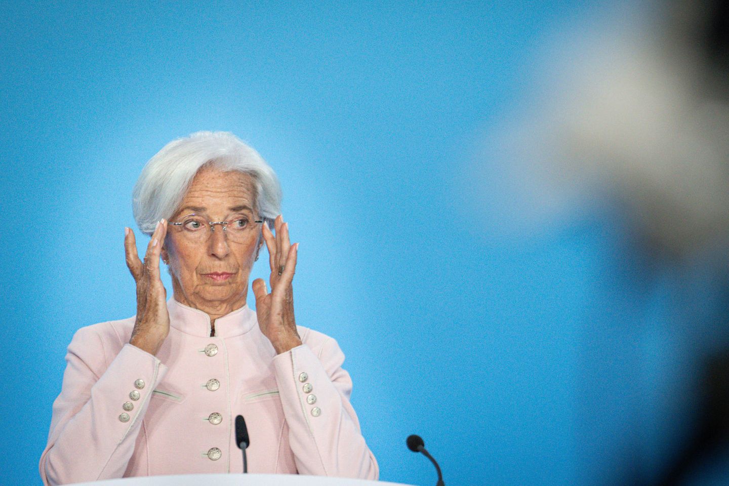 EZB-Präsidentin Lagarde bei der Pressekonferenz