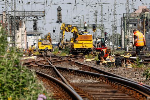Gleisbauarbeiten in Köln