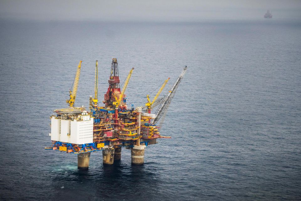 Ölbohrplattform in der Nordsee