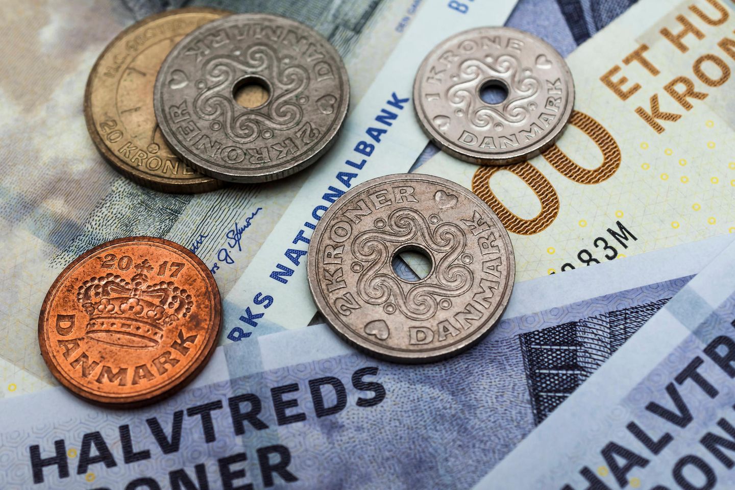 Münzen und Scheine aus Dänemark