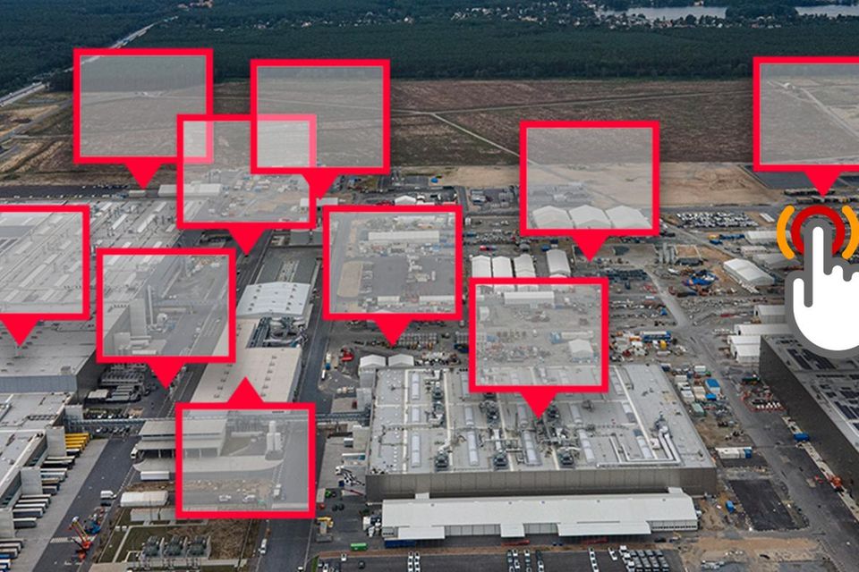 Tesla: Blick auf das Werk in Grünheide