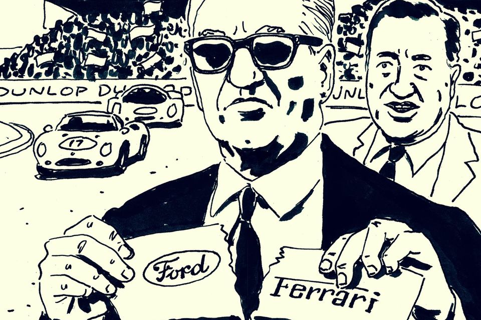 Wurden Rivalen der Rennstrecke: Enzo Ferrari und Henry Ford II